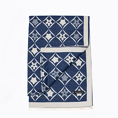 Shawl Cashmere Blue Florets