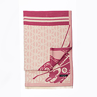 Shawl Cashmere Fushia Pink Saddle