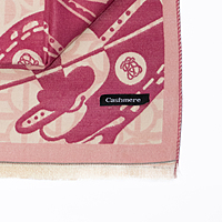 Shawl Cashmere Fushia Pink Saddle