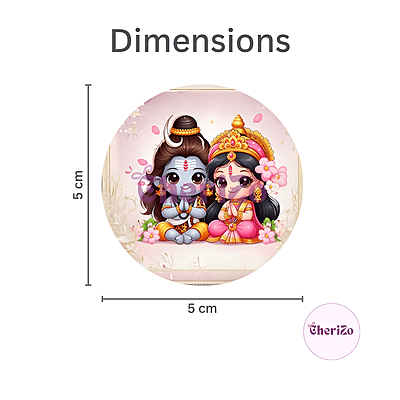 Shiv-Parvati Goddess Idols Stickers | Decorative Spiritual Stickers for DIY Arts & Crafts, Resin Stands, Dashboards, Pooja Rooms, Wall Hangings & Festive Decors