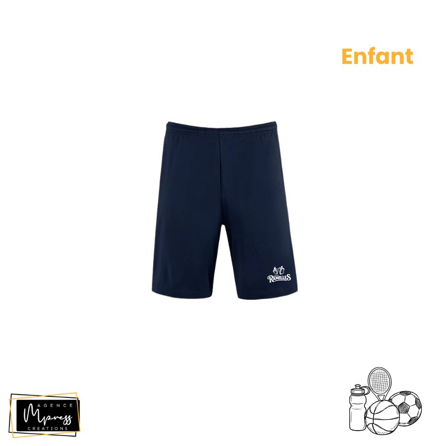 Enfant - Short de sport Bleu marine (Ramilles) Enfant - Short de sport Bleu marine (Ramilles)