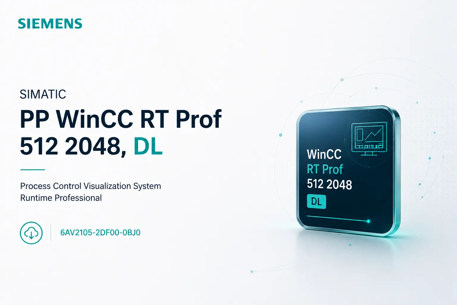 Siemens, PP WinCC RT Prof 512 2048, DL, 6AV2105-2DF00-0BJ0