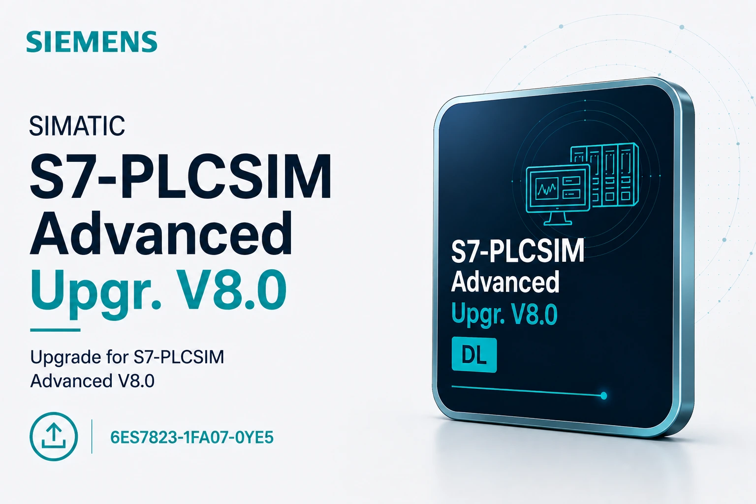 Siemens, SIMATIC S7-PLCSIM Advanced Upgr. V8.0, 6ES7823-1FA07-0YE5
