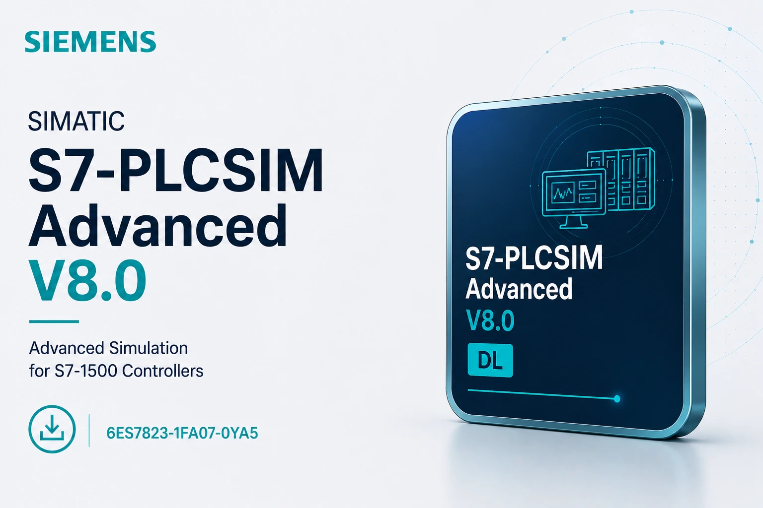 Siemens, SIMATIC S7-PLCSIM Advanced V8.0, 6ES7823-1FA07-0YA5