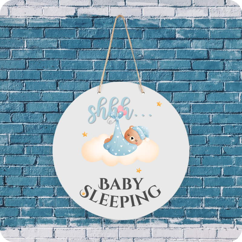 Sleeping Baby Door Sign