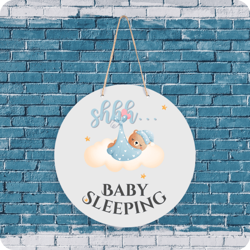 Sleeping Baby Door Sign