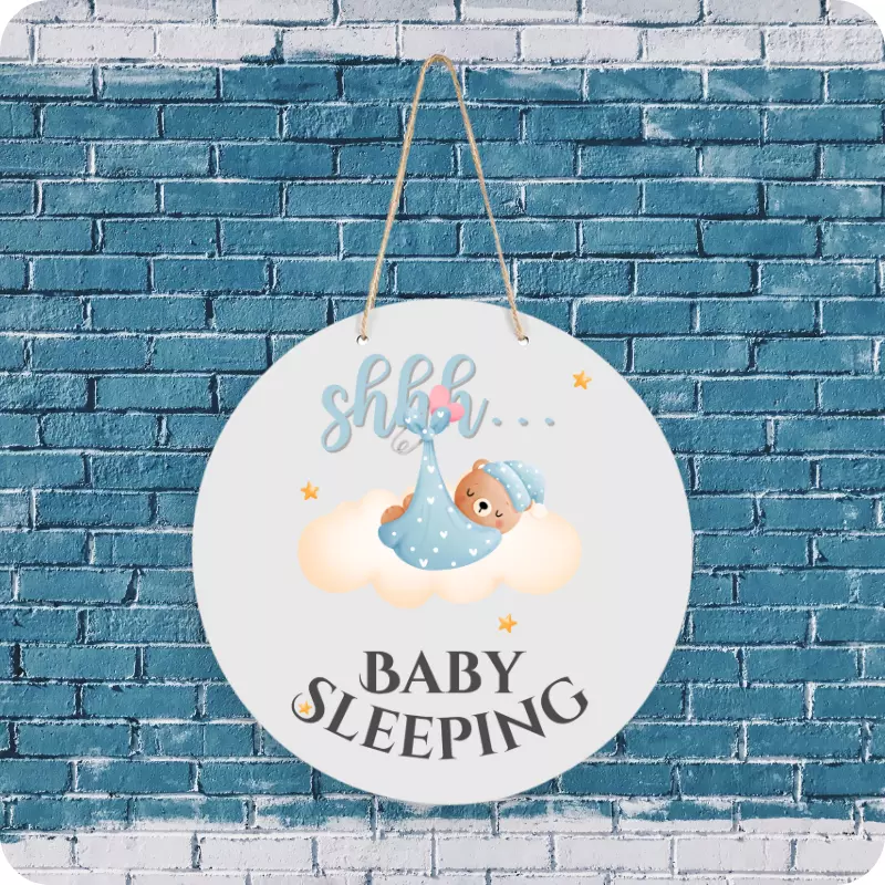 Sleeping Baby Door Sign