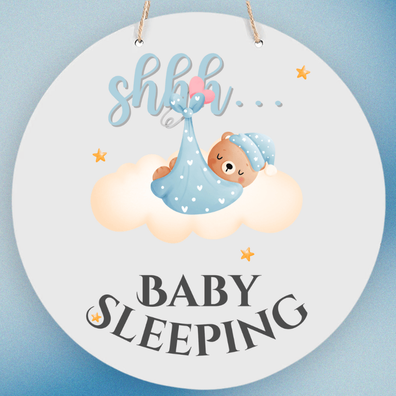 Sleeping Baby Door Sign
