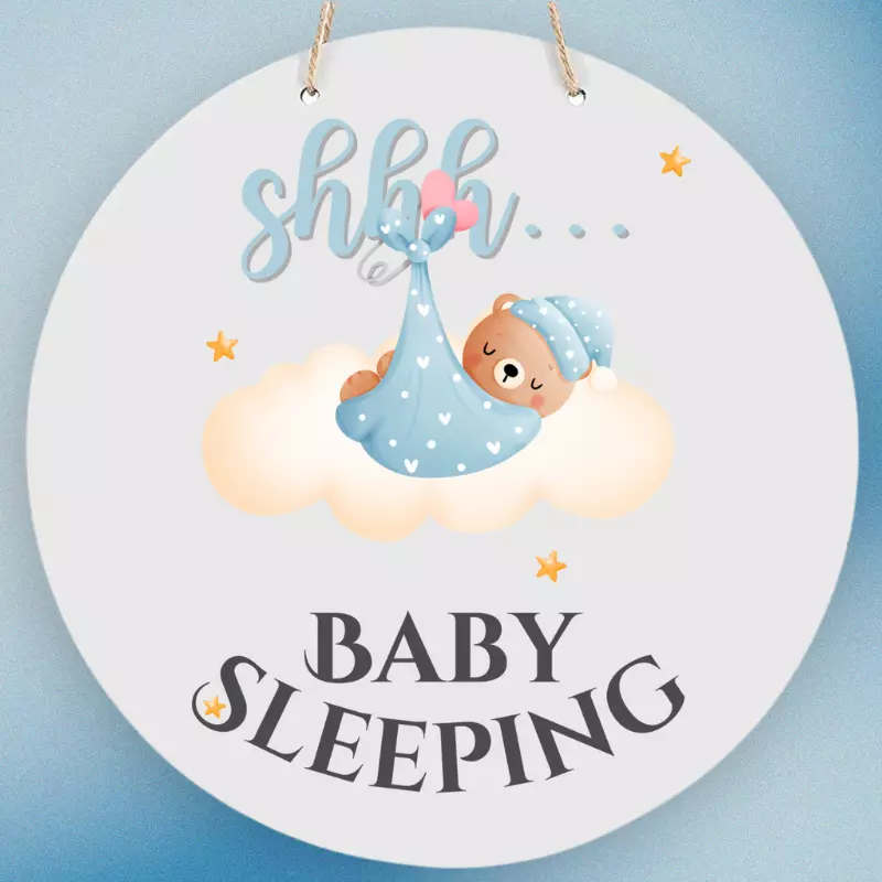 Sleeping Baby Door Sign