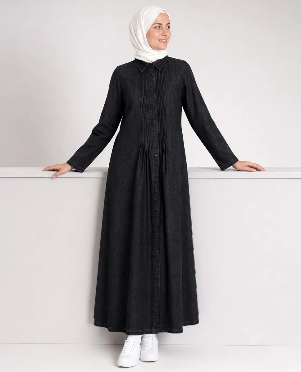 SIGNATURE BLACK DENIM JILBAB