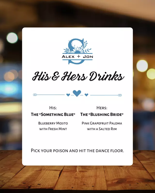 Knot Series Dining Easel Signs