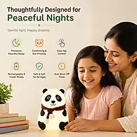 Silicone Panda Night Light for Kids | Rechargeable LED Bedside Lamp with Tap Control