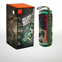 Portable Bluetooth Speaker - Camouflage Design with LED Lights, Deep Bass & Waterproof