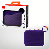 Portable Bluetooth Speaker - Waterproof Mini Wireless Speaker with Deep Bass, LED Buttons & Strap (Purple/Red)