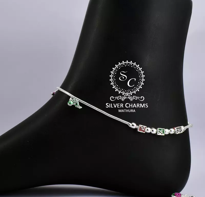 Silver Anklet for Unique Look Silver Anklet for Unique Look