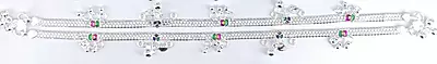Silver Anklets with Bells India