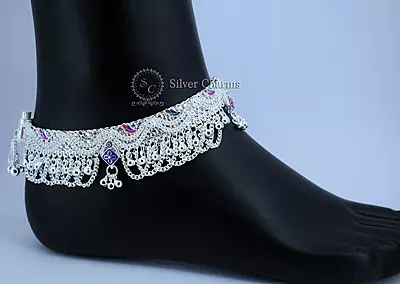 Silver Anklets with Unique Designs