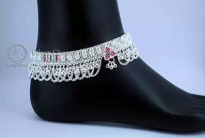 Silver Anklets with Unique Designs