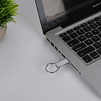 Silver Big Ring Lock Pendrive