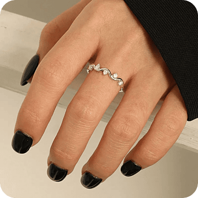 Silver Drop Ring