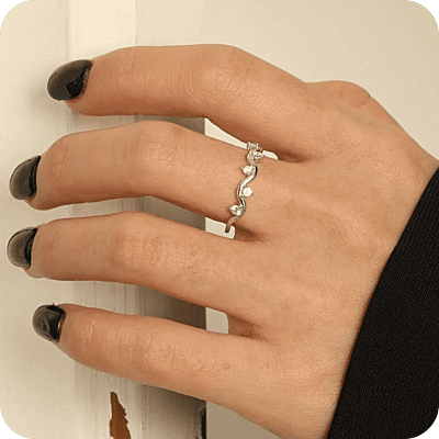Silver Drop Ring