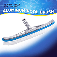 Deluxe Pool Brush With Aluminum Back 18 inch | T854 | PRO POOL PRO