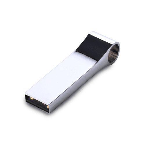 Silver Metal Key Ring Pendrive - 1002