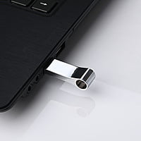 Silver Metal Key Ring Pendrive - 1002