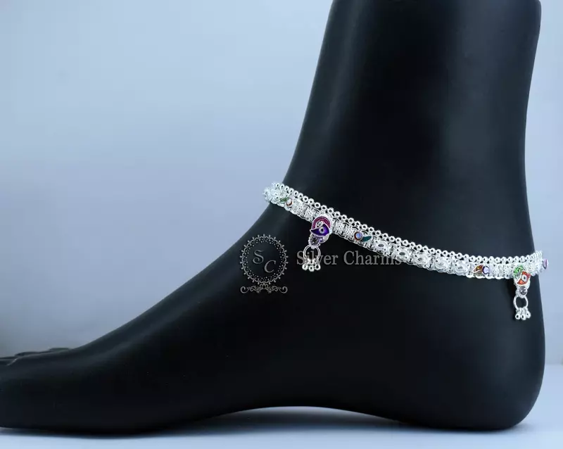 Silver Payal with Delicate Design