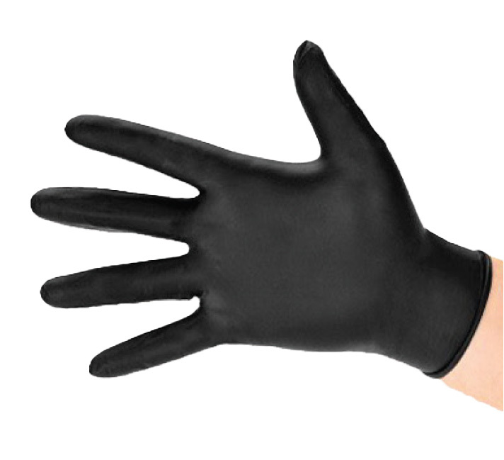 6 Mil Black Powder Free Nitrile Gloves