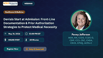 Preventing Denials at the Front Line: Documentation at the Point of Decision Preventing Denials at the Front Line: Documentation at the Point of Decision