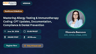 Mastering Allergy Testing & Immunotherapy Coding: CPT Updates, Documentation, Compliance & Denial Prevention Mastering Allergy Testing & Immunotherapy Coding: CPT Updates, Documentation, Compliance & Denial Prevention