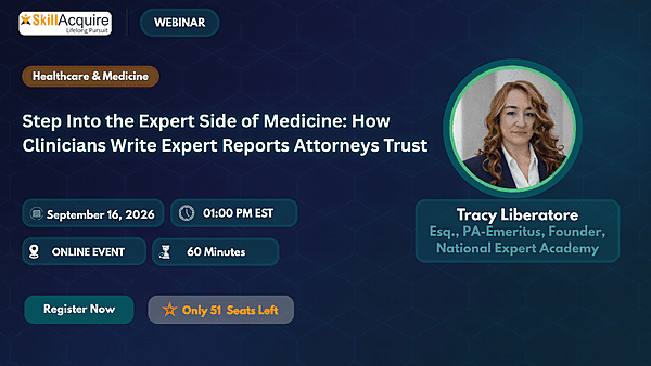 Step Into the Expert Side of Medicine: How Clinicians Write Expert Reports Attorneys Trust Step Into the Expert Side of Medicine: How Clinicians Write Expert Reports Attorneys Trust