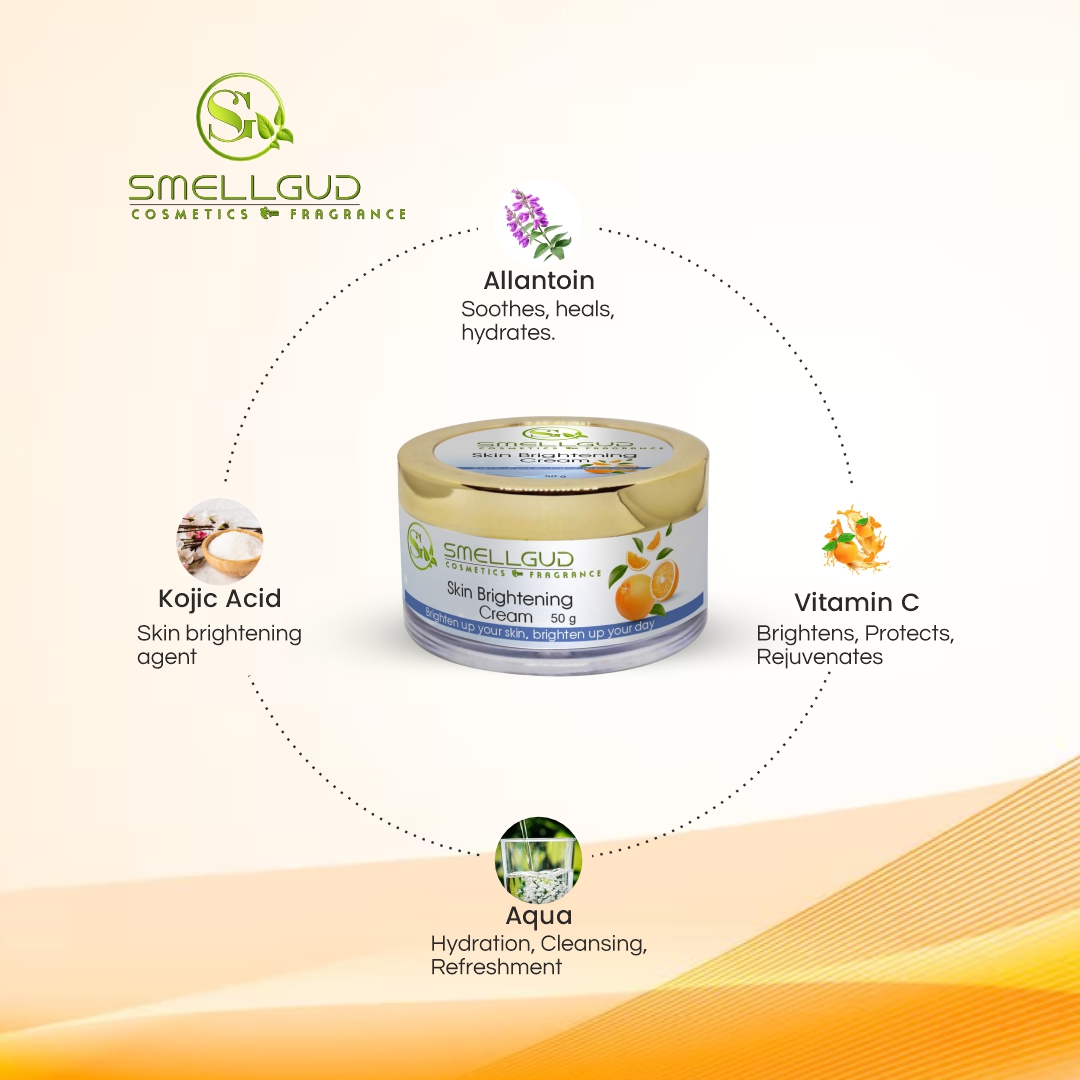 Smellgud Cosmetics Herbals WhiteGlow Skin Whitening And Brightening Gel, Face Cream with SPF-25, for all skin types, 50g