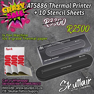 ATS886 Lite Bluetooth Wireless Tattoo Stencil Printer