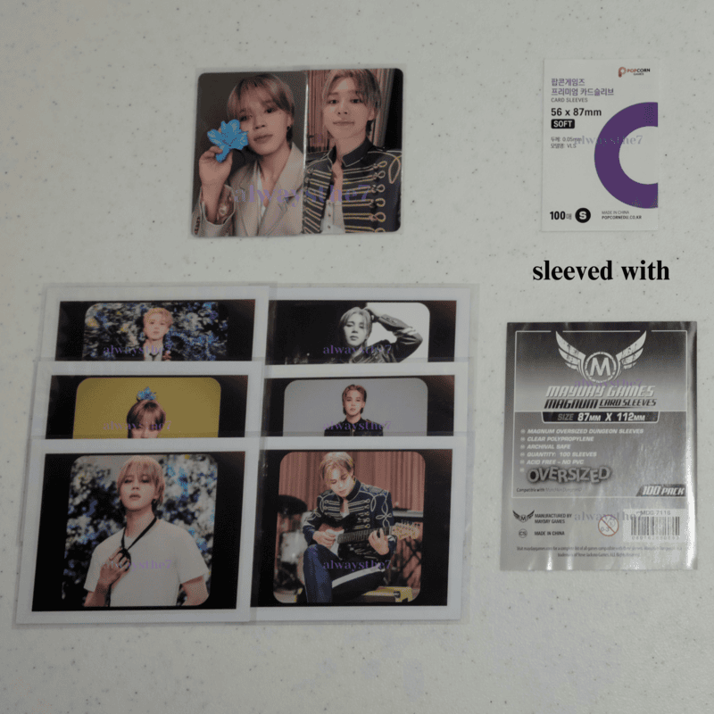 MUSE - Jimin Sleeved with Popcorn 56x87 mm Soft and Mayday Games 87x112 mm