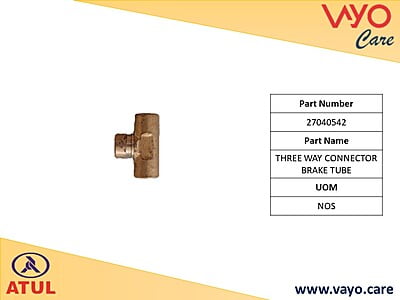 THREE WAY CONNECTOR BRAKE TUBE - 27040542 - GEM CARGO