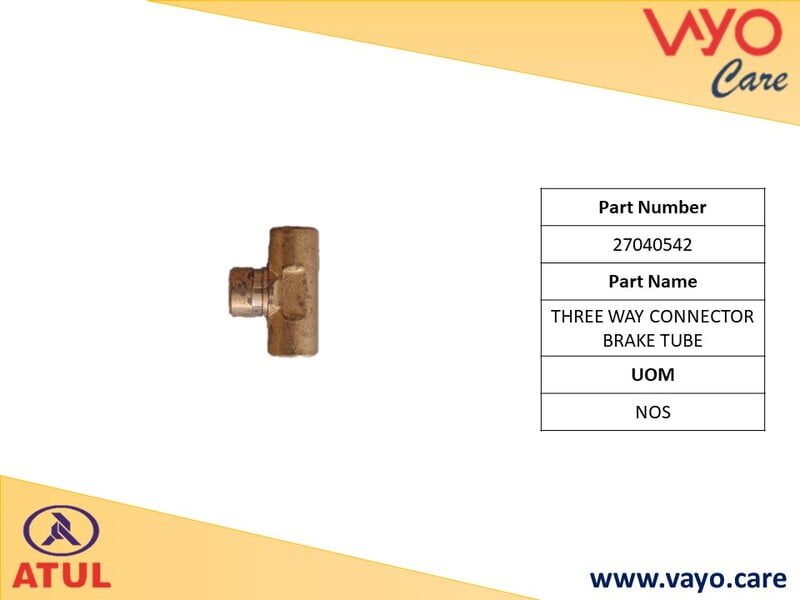 THREE WAY CONNECTOR BRAKE TUBE - 27040542 - GEM CARGO