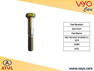 HEX HD BOLT M10X60 CL 10.9 - 80377427 - GEMINI ULTRA