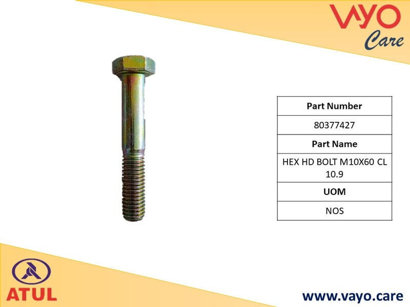 HEX HD BOLT M10X60 CL 10.9 - 80377427 - GEMINI ULTRA