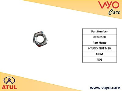 NYLOCK NUT M10 - 80920100 - GEM CARGO