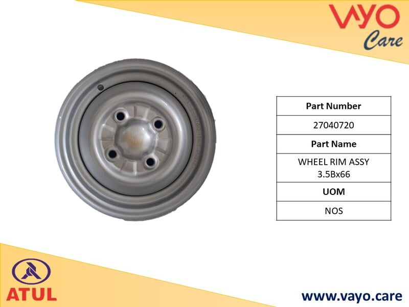 WHEEL RIM ASSY 3.5BX10 - 27040720 - GEM CARGO