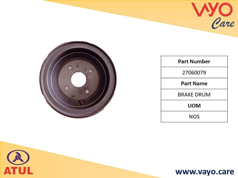 BRAKE DRUM - 27060079 - GEM CARGO