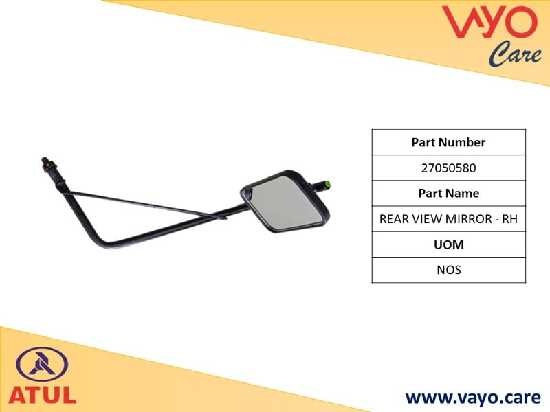 REAR VIEW MIRROR - RH - 27050580 - GEM CARGO