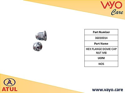 HEX FLANGE DOME CAP NUT M8 - 36010014 - GEMINI ULTRA