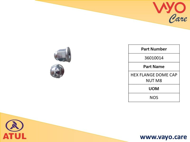 HEX FLANGE DOME CAP NUT M8 - 36010014 - GEMINI ULTRA