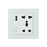 Zigbee Smart Socket With USB- EU - White