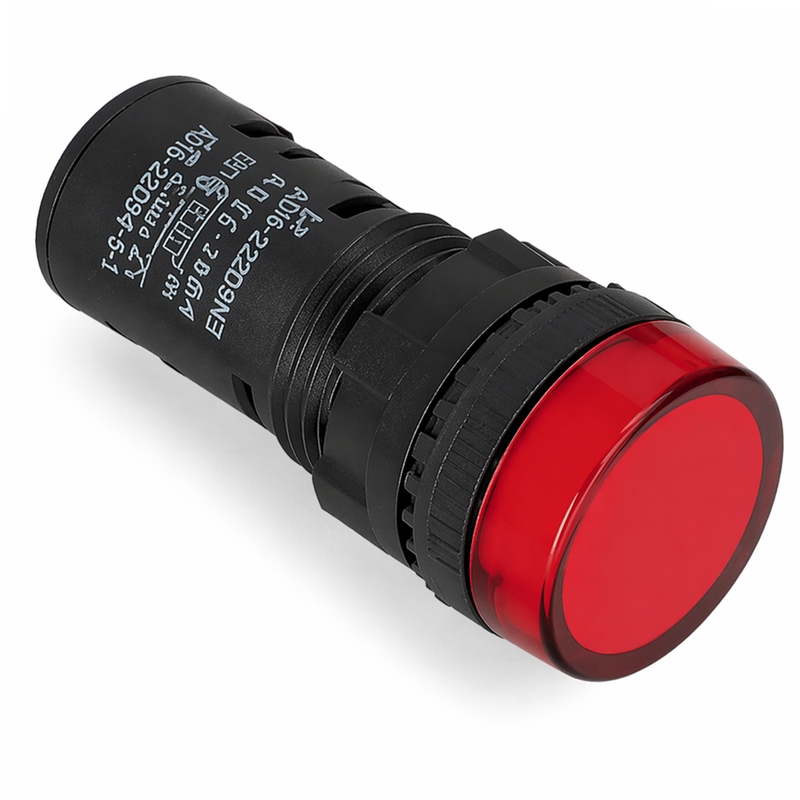 Smidnya IL22 Protected LED Pilot Light-16mm-220V AC-Red