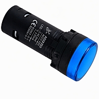 Smidnya IL22 Long White Body Protected LED Pilot Light-22mm-36V AC/DC-Blue