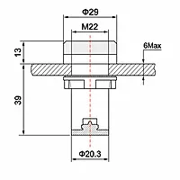 Smidnya IL22 Bezel Protected LED Pilot Light-22mm-110V AC/DC-Green